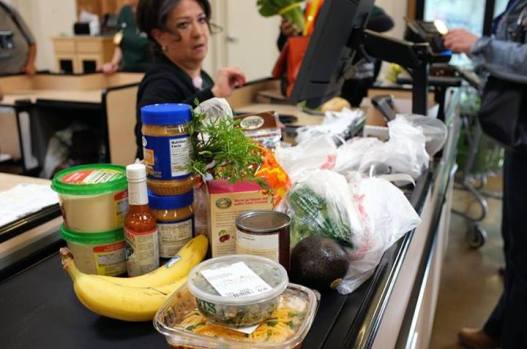 1 or 2 days worth of food for us, and the thrilled cashier that gets to ring it all up.